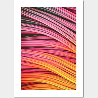 Pink & Heat Abstract Art Strands Posters and Art